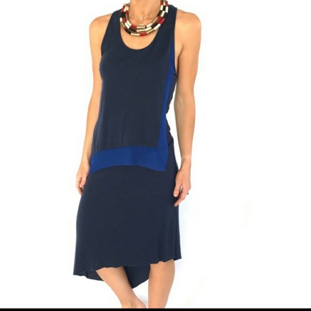 BCBGMaxAzria Jolene Navy tank dress Medium